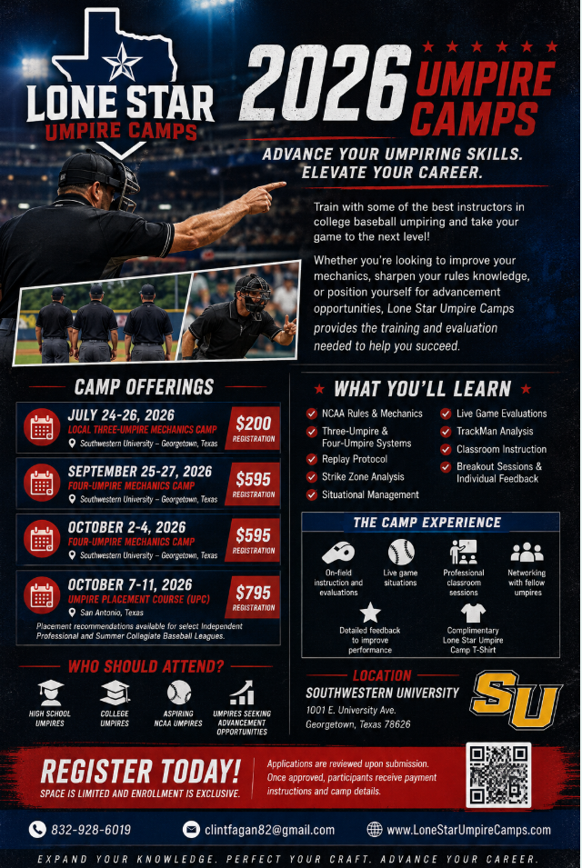 How to Umpire Division 1 College Baseball