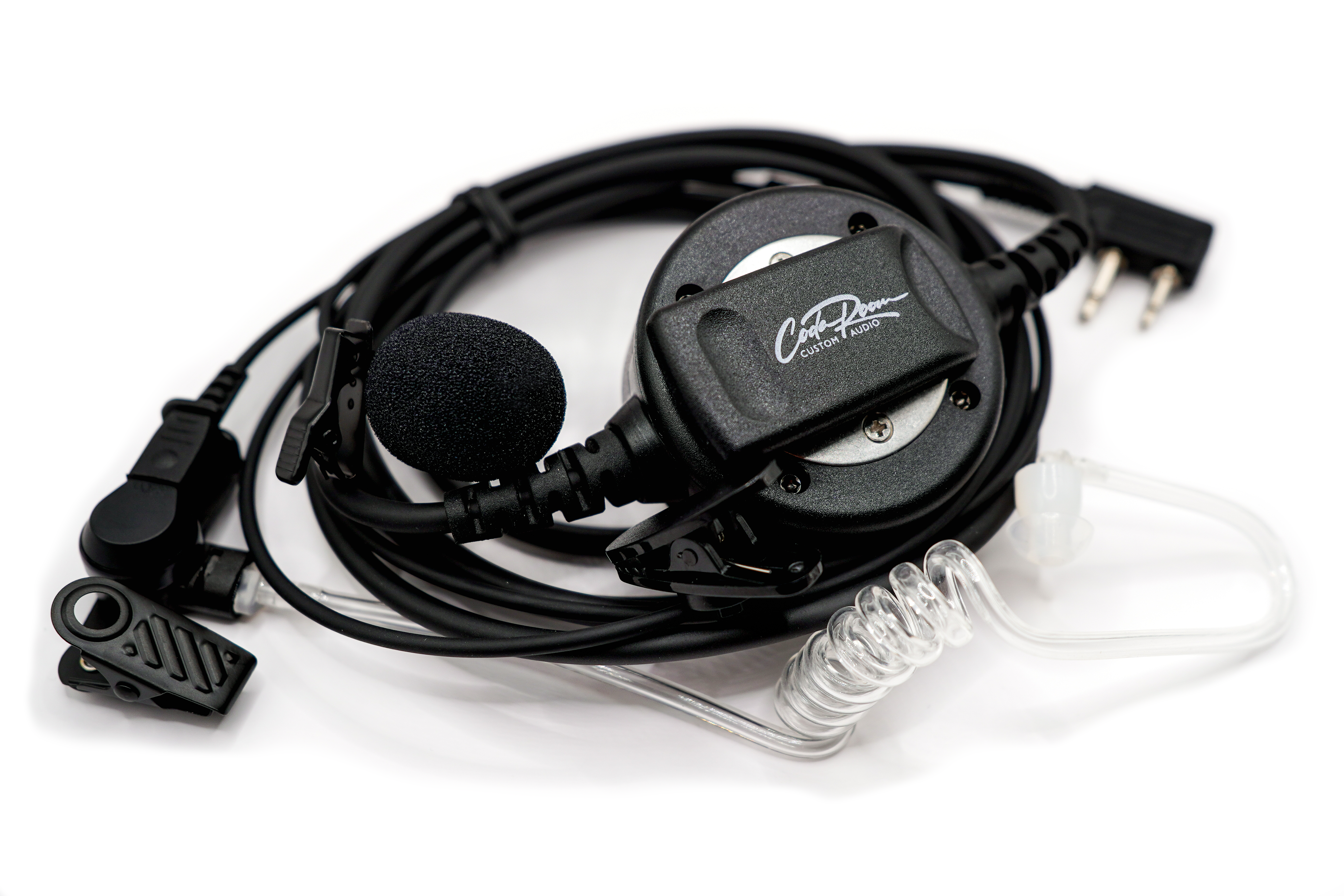 Push to Talk (PTT) Coil Tube Headset for Midland Radios - v3.0