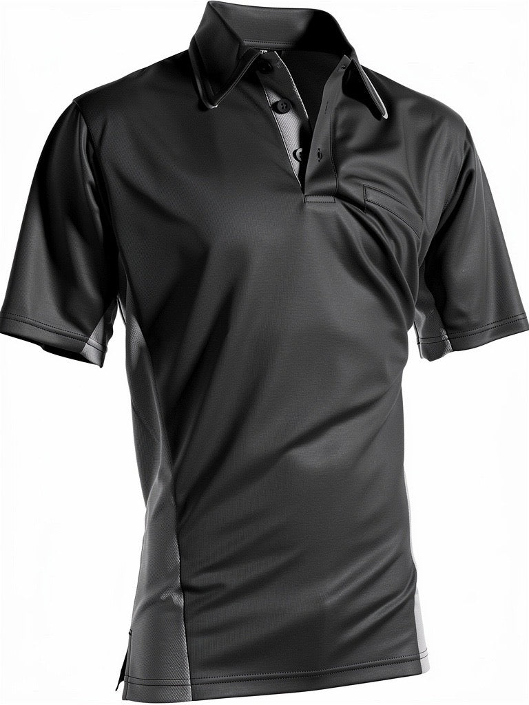 FLASH SALE- Traditional Major League Replica Umpire Shirt - BLACK with CHARCOAL GRAY (Clearance- No returns / No exchanges )