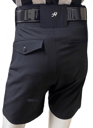 NEW - Honig's Lightweight Poly/Spandex Football Short Black w/White Stripe