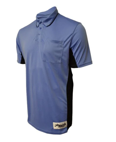BAS - Short Sleeve MLB Replica Side Panel Shirt (Black & Sky Blue)