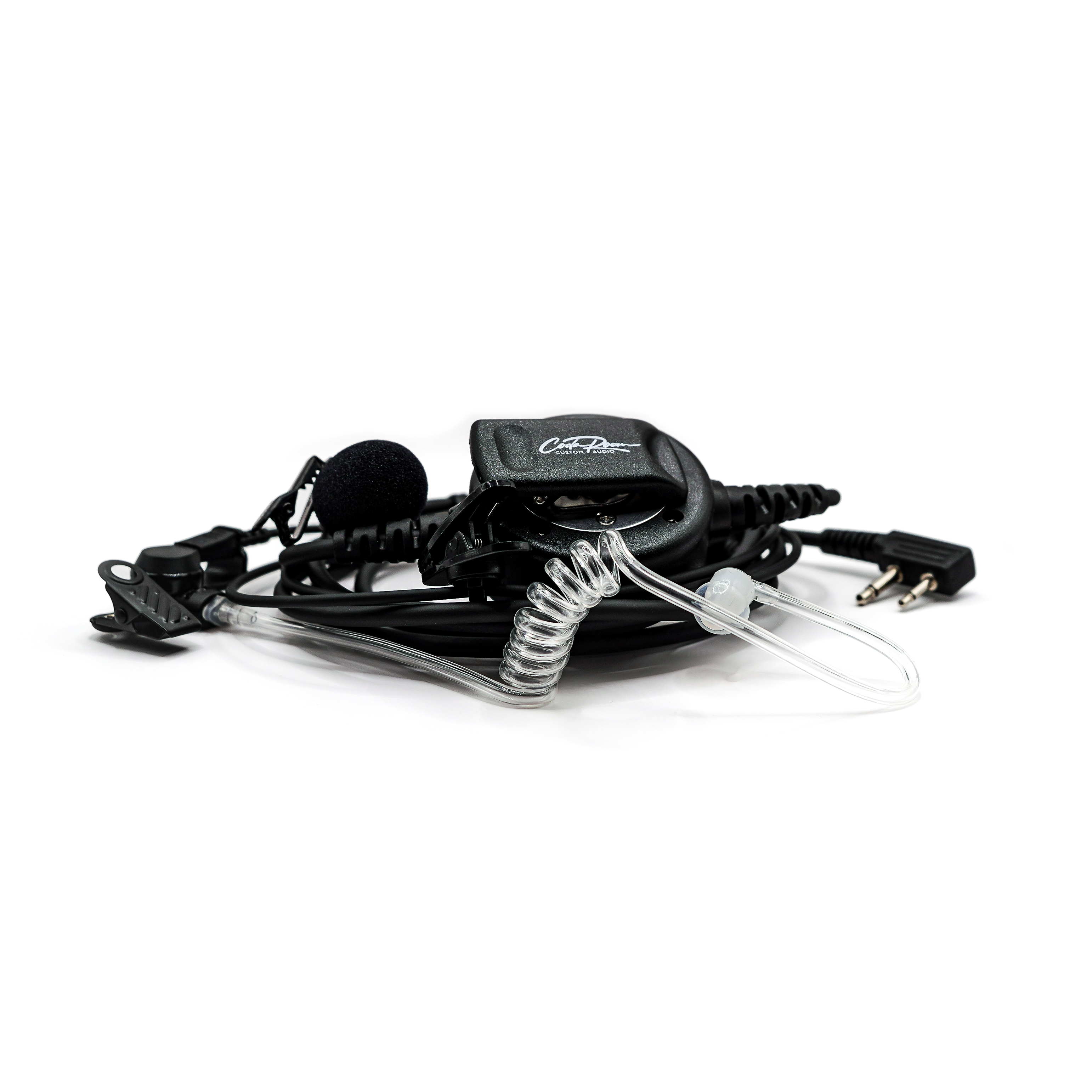 Push to Talk (PTT) Coil Tube Headset for Midland Radios - v3.0