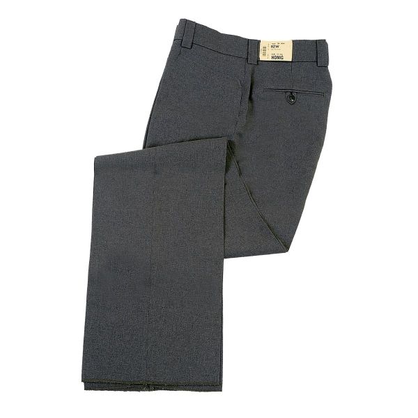 Honig's Heather Grey Traditional Plate Slack - Western Cut Pockets