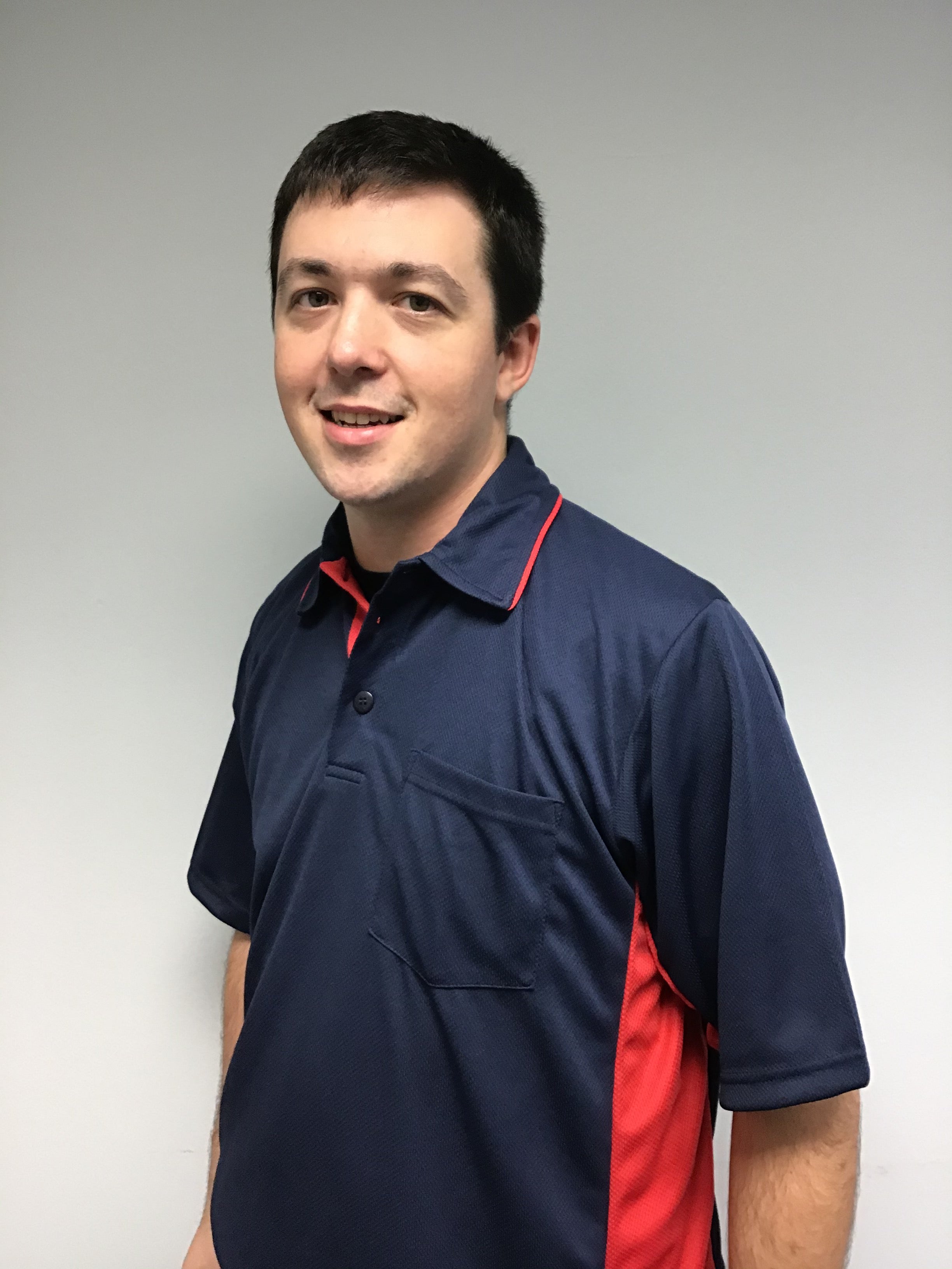 Officials Depot Exclusive: Major League Replica Umpire Shirt - NAVY with Red Side Panels. - Officials Depot
