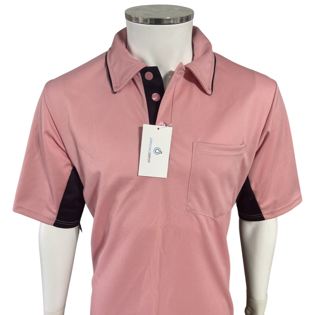 Traditional Major League Replica Umpire Shirt - PINK with BLACK SIDES