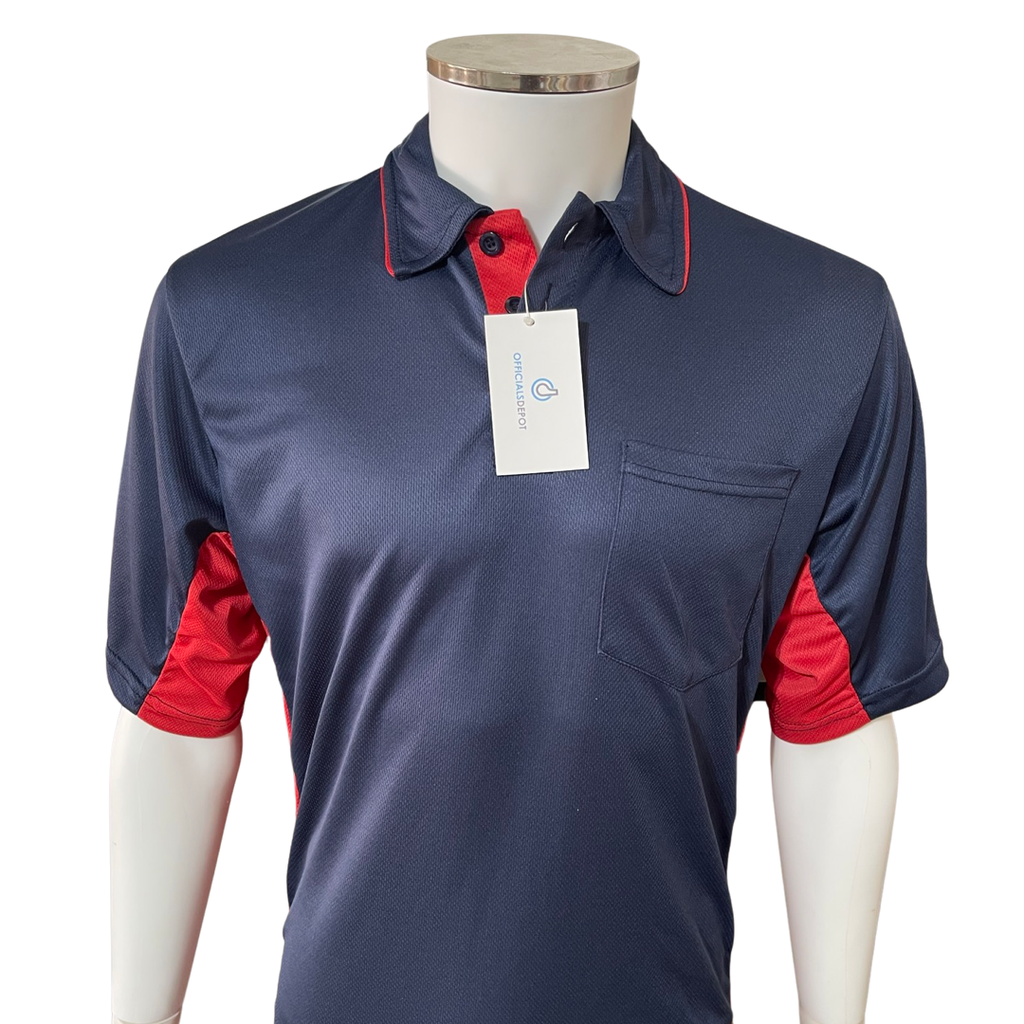 Officials Depot AeroDry Series A MLB Replica Umpire Shirt - Sky Blue with Black Side Panels 4XL
