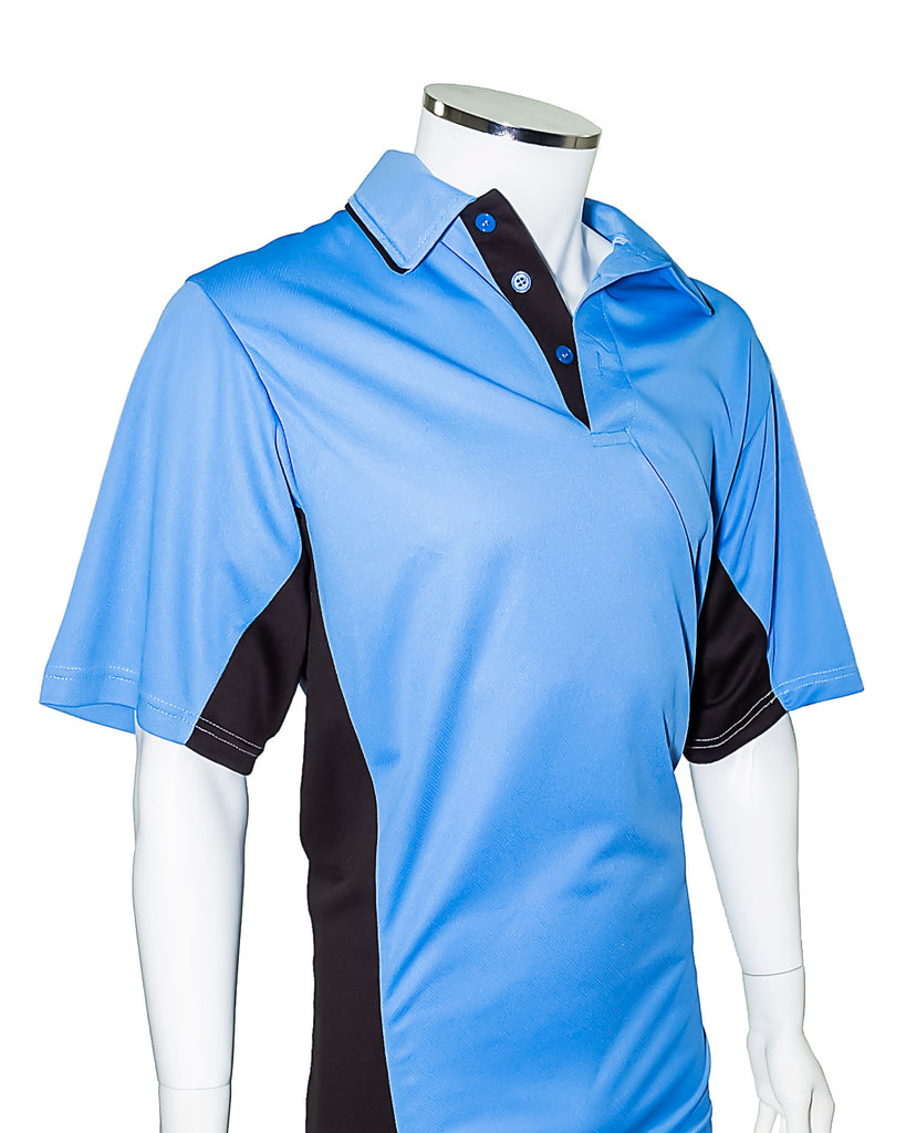 Smitty MLB Replica Sky Blue w/Black Side Panel Long Sleeve Umpire Shirt