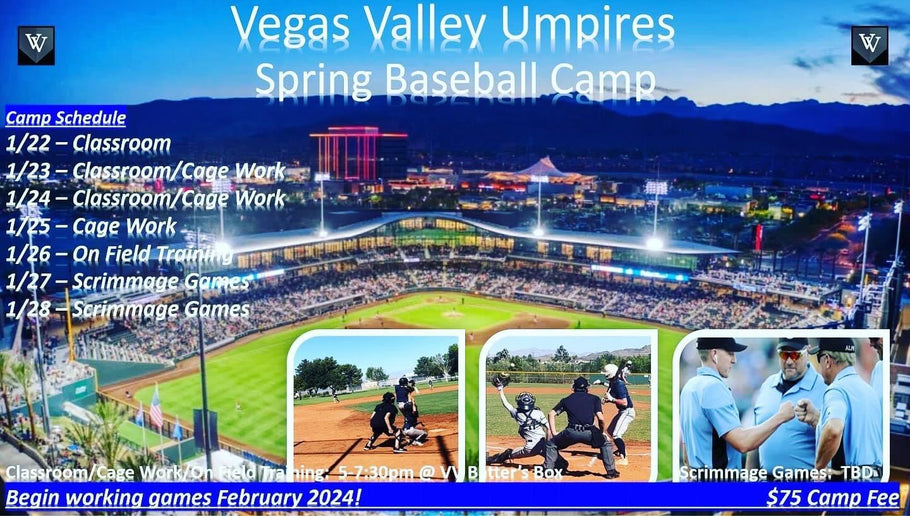 Vegas Valley Umpires - Spring Baseball Camp Registration