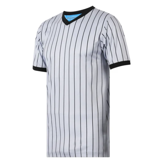 Davis BFX Gray Pinstripe Referee Shirt