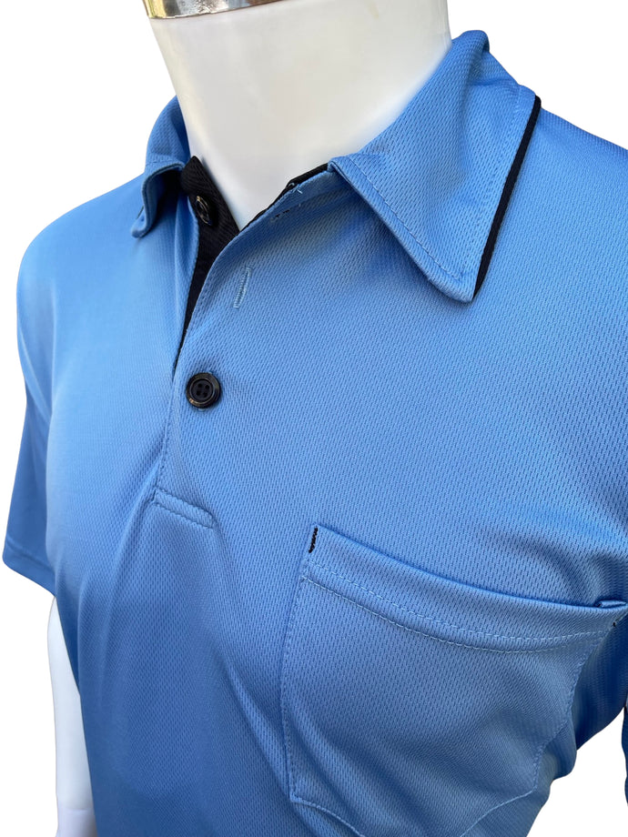 Officials Depot AeroDry Series A MLB Replica Umpire Shirt - Sky Blue with Black Side Panels 4XL