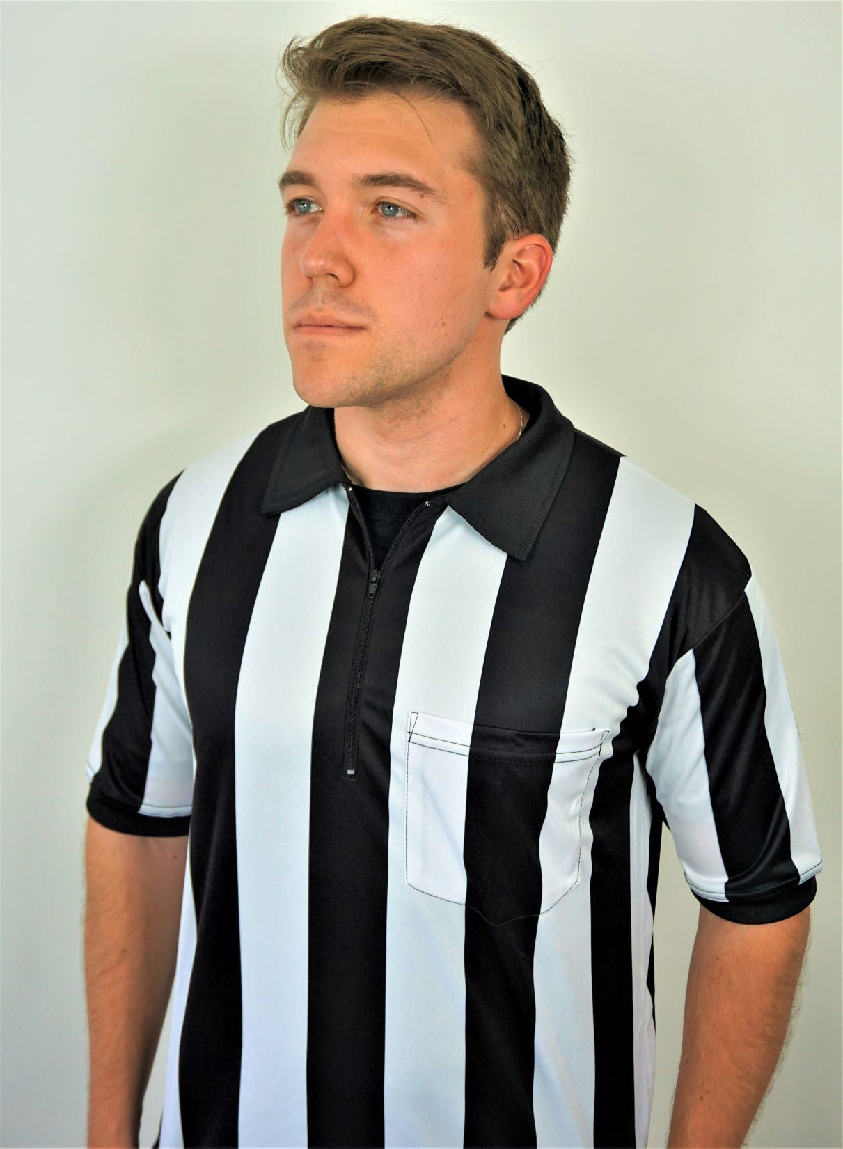 2 1/4 (2.25 inches) Striped Performance Football Sublimated Referee Shirt