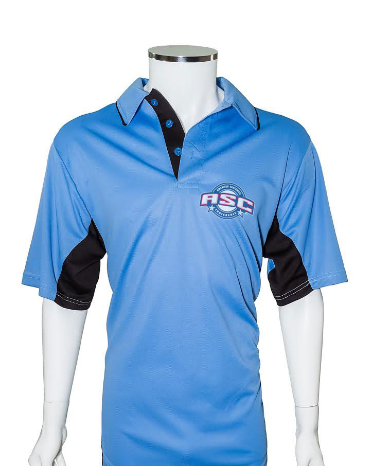 ASC Current Major League Replica Umpire Shirt - SKY BLUE with BLACK - Officials Depot