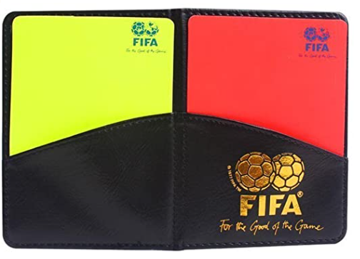 FIFA Soccer Referee Wallet Notebook with Red Card and Yellow Card