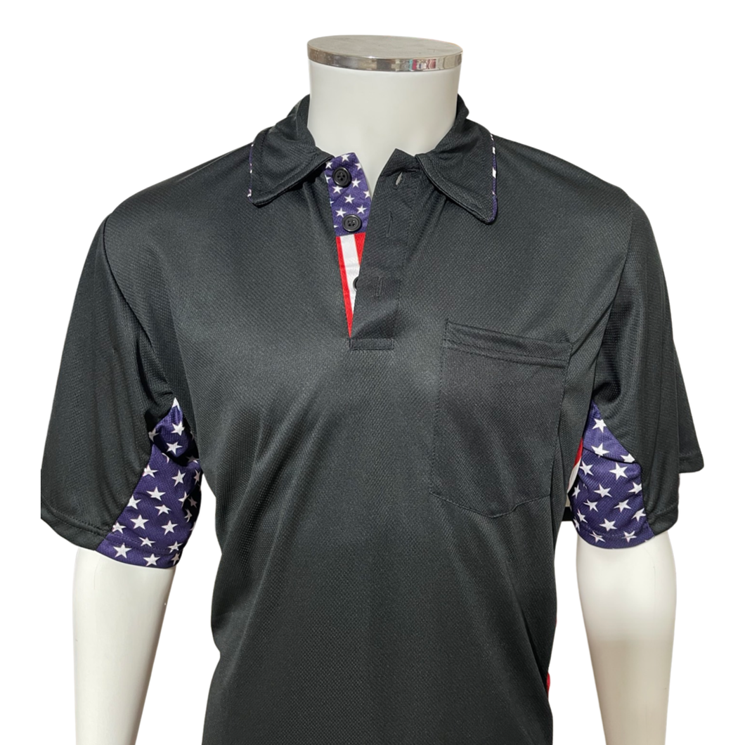 Officials Depot Exclusive:  Major League Replica Umpire Shirt - USA FLAG [ Short Sleeve & Long Sleeve]