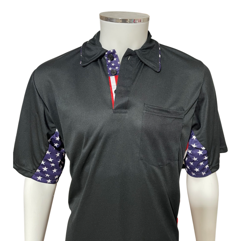 Officials Depot (Long Sleeve) Current Major League Replica Umpire Shirt - Sky Blue with Black - Long Sleeve 3 XL