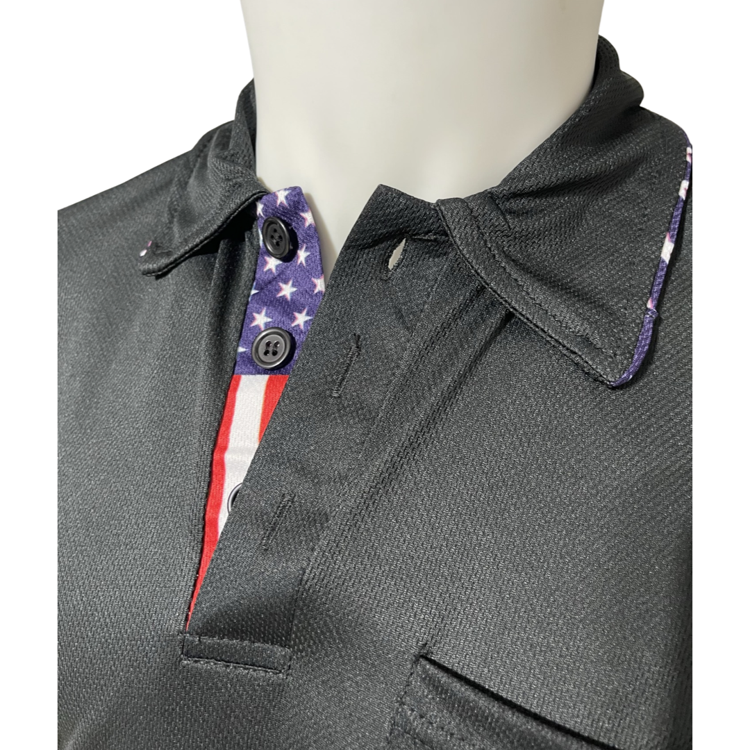 Officials Depot Exclusive:  Major League Replica Umpire Shirt - USA FLAG [ Short Sleeve & Long Sleeve]