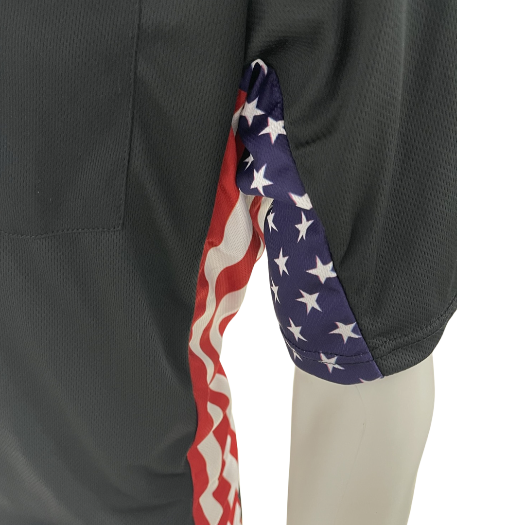 Officials Depot Exclusive:  Major League Replica Umpire Shirt - USA FLAG [ Short Sleeve & Long Sleeve]