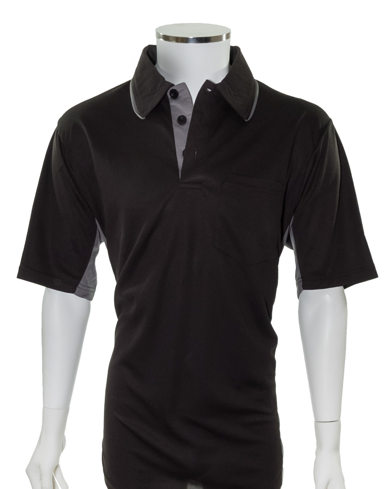 Current Major League Replica Umpire Shirt BLACK with CHARCOAL GRAY