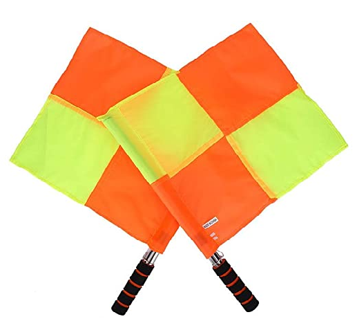 Soccer Referee Flags (Checkered Pattern) | Ultra High Visibility