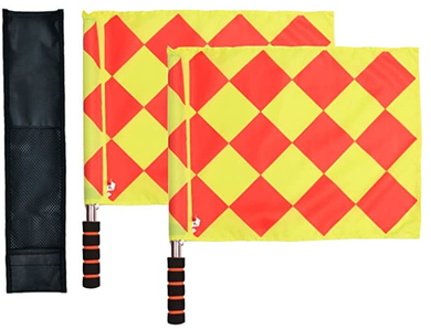 Soccer Referee Flags (Diamond Pattern) | Ultra High Visibility