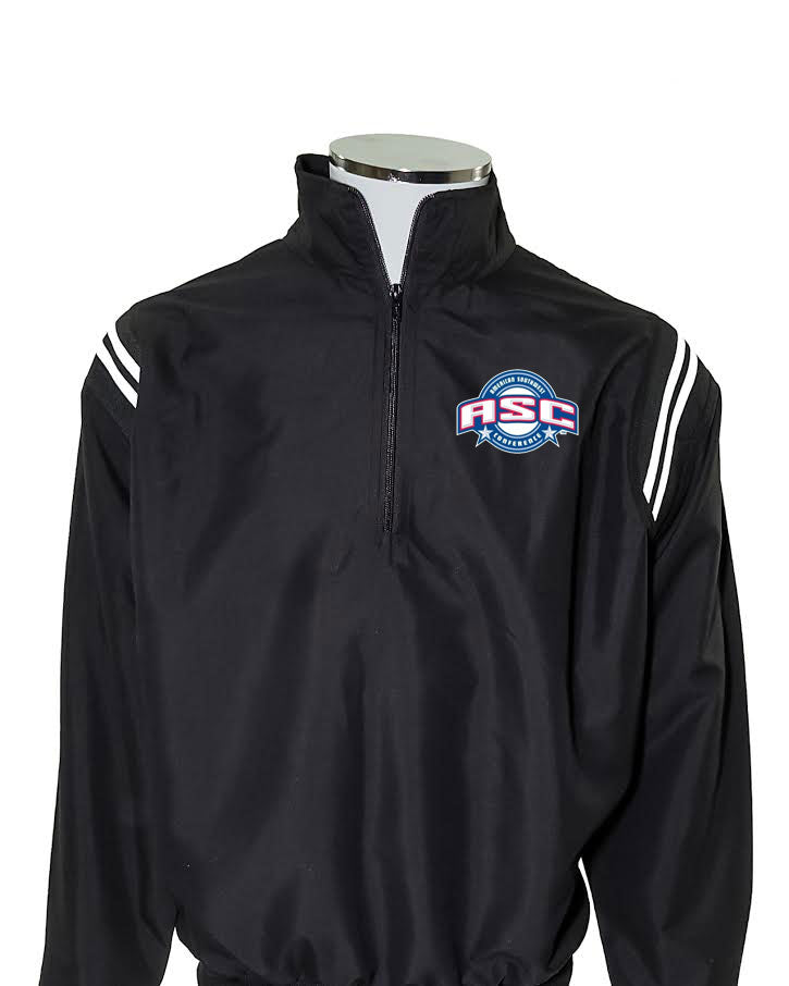 ASC Major League Umpire Jacket - Black With White Piping - Officials Depot