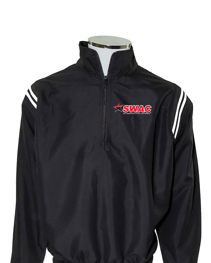 SWAC Major League Umpire Jacket - Black With White Piping - Officials Depot