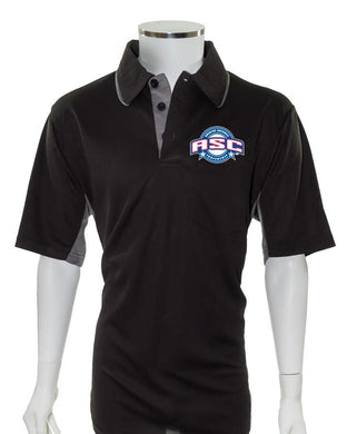 ASC Current Major League Replica Umpire Shirt - BLACK with CHARCOAL GRAY - Officials Depot